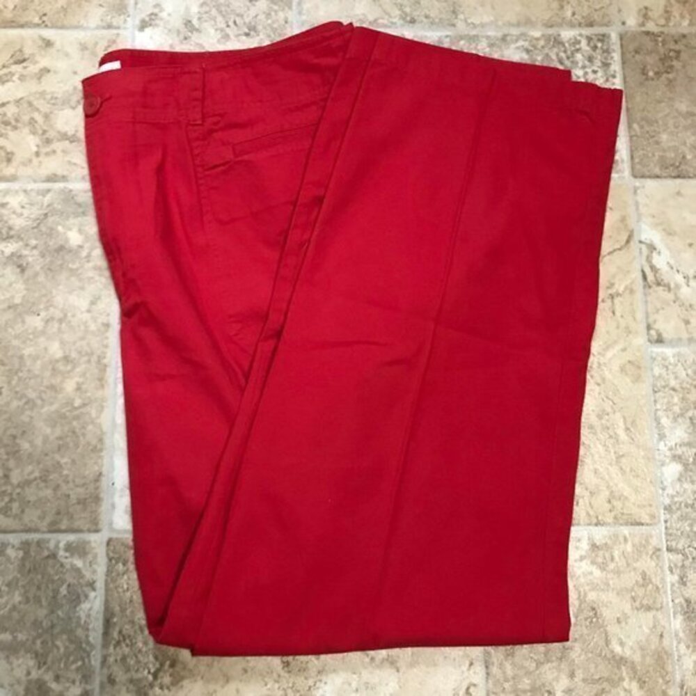 Liz Claiborne Michaela Red Cotton Pants